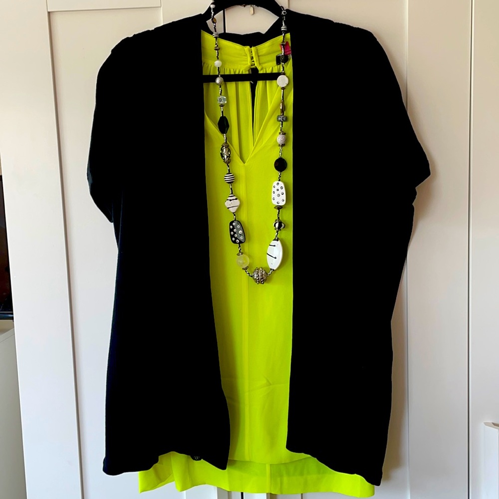 Bundle!!  Tank - cardigan - necklace